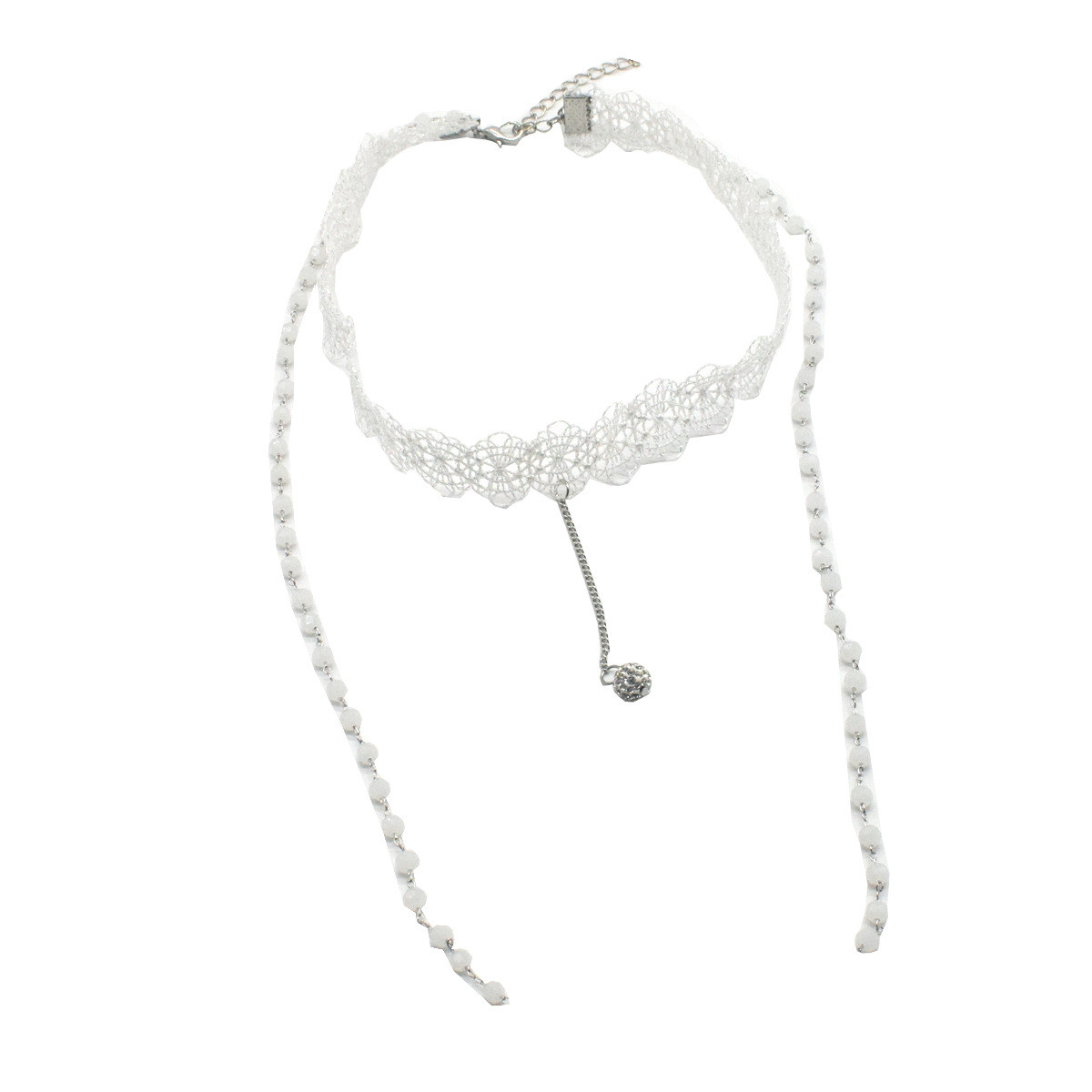 Großhandel Schmuck Spitze Quaste Diamant Kugel Anhänger Halsband Nihaojewelry display picture 5