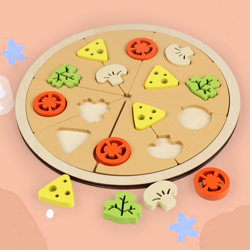 Cocina infantil cocina Play House juguete de simulación niños y niñas simulación de madera vegetal seta pizza corte