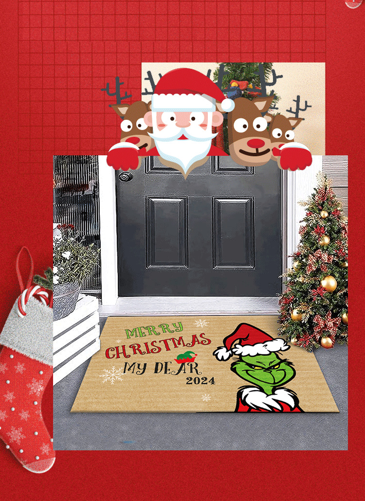 Tapete de natal grinch antiderrapante e absorvente_voghion.com