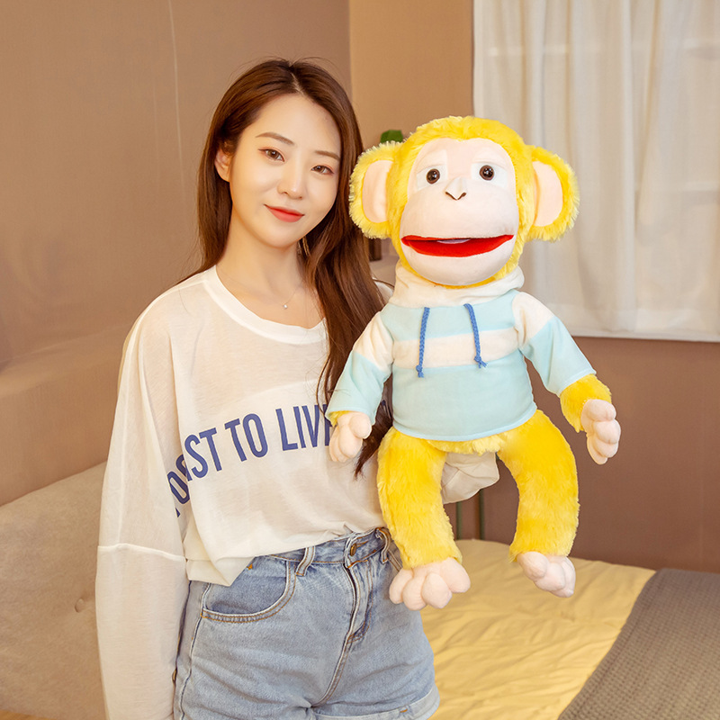 ドラマの新生活と同じスタイルの動物ハンドパペットおもちゃ腹話術人形は口を動かすことができます親子ゲームグローブは口を開けることができます|undefined