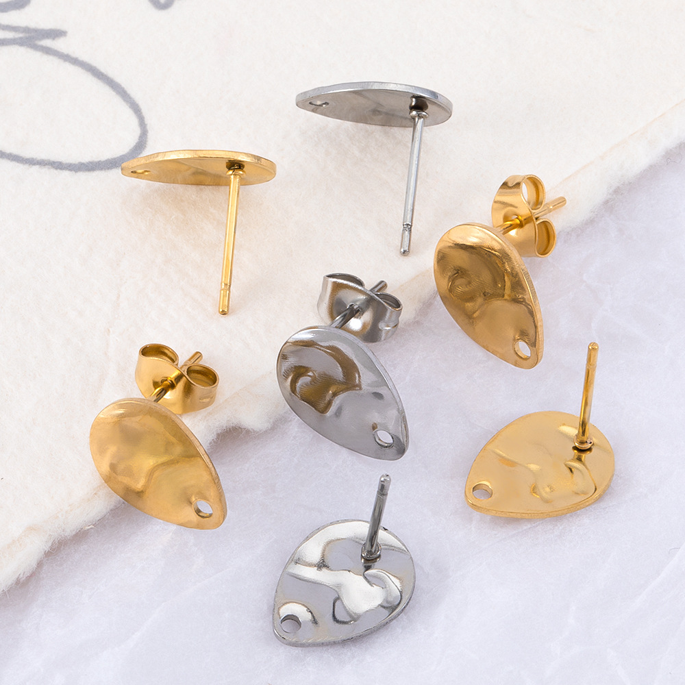 Earrings stainless steel drop-shaped