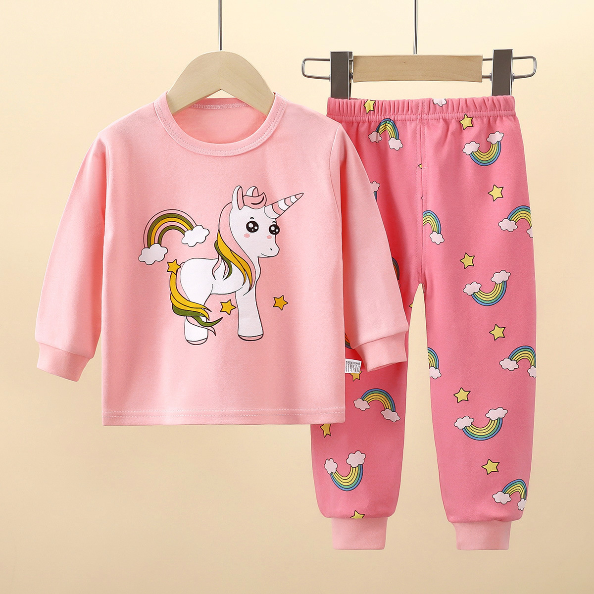 Conjunto de ropa interior para niños de otoño, nuevo estilo de algodón puro, pijamas para niños, servicio a domicilio para niñas, ropa de otoño para niños grandes, pantalones largos, ropa para niños