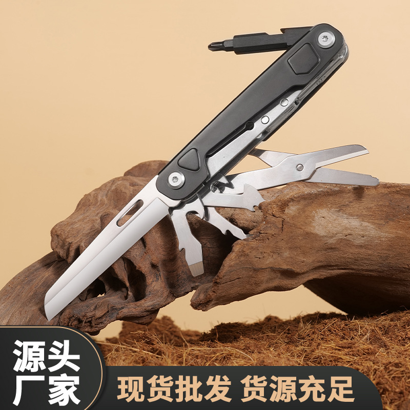 新款户外多功能刀 折叠携带方便不锈钢军刀 车载应急破窗工具批发