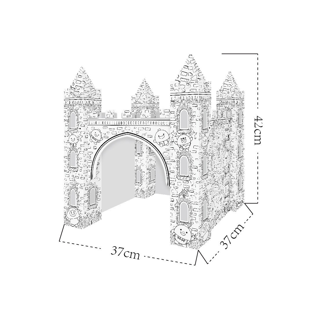 ✅ Casa de cartón para pintar y dibujar para niños, modelo de castillo tridimensional DIY, juguete de ensamblaje manual para jardín de infantes transfronterizo