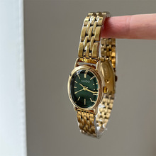 复古风手表女款椭圆形钢带中古精致简约气质轻奢石英手表女款直播