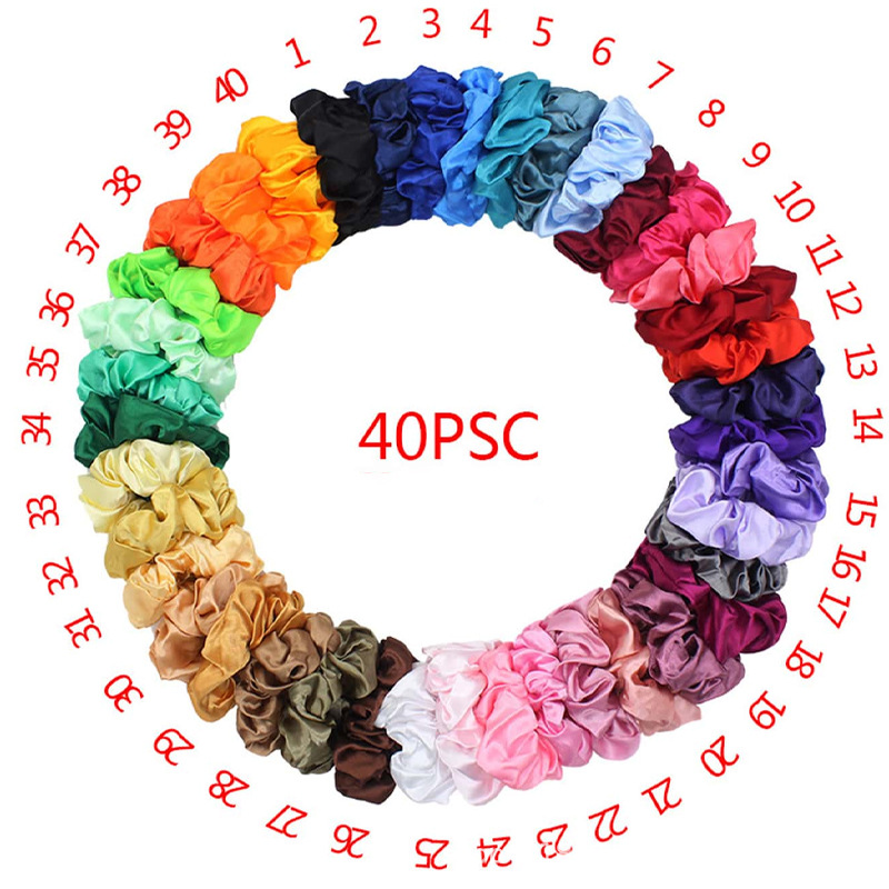 Coletero Scrunchie de Satén de Alta Elasticidad