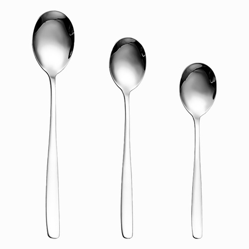 Jieyang 304 stainless steel spoon, high-looking long-handled large spoon, ice cream stirring dessert spoon, spoon
