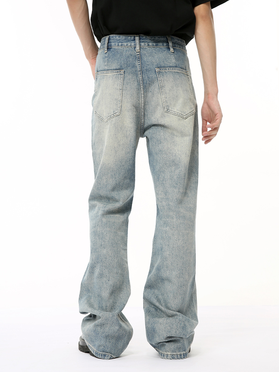 MTLCLOTHES Hombres| 2024 verano nuevo producto nicho de diseño de pantalones de empalme sensación de micro-trometa de la tendencia jeans