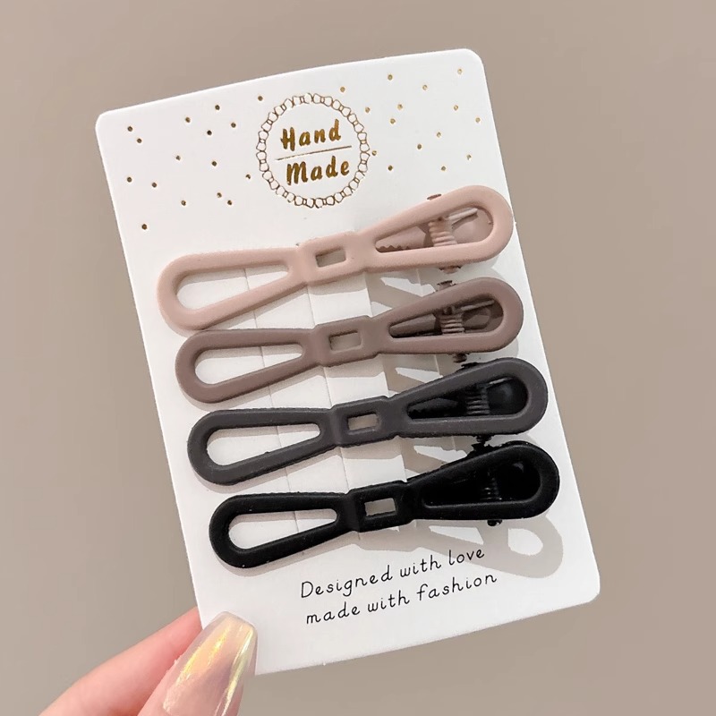 Clip de boca de pato, clip de cabello sin marcas, cabeza de mujer, clip de cabello, clip de cabello de frangeo grande, clip de cabello roto en la frente