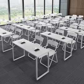 补习辅导班培训桌椅组合简易会议长条桌双层美甲桌中小学生课桌椅