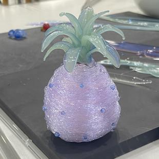 Baked Glass Pineapple Christmas Tree Brushed Glass Desktop Living Room Bedroom Home Decoration Ornaments Xiaohongshu Hot Style