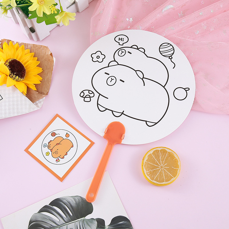 Abanico de graffiti de bricolaje de dibujos animados para niños