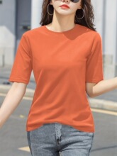B 51501 Round Neck Ribbed T-Shirt Բ������T�� �羳ŷ��