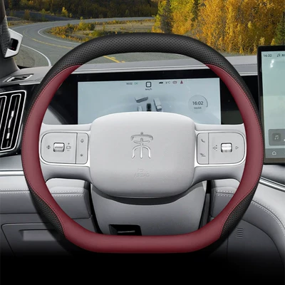 Ultra Ev-Specific Interior Accessories, Steering wheel cover - black-burgundy-set-of-ultra-thin-models-default