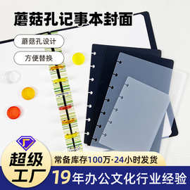 RINGNOTE塑料透明笔记本手账本可替换备用外壳蘑菇孔记事本封面