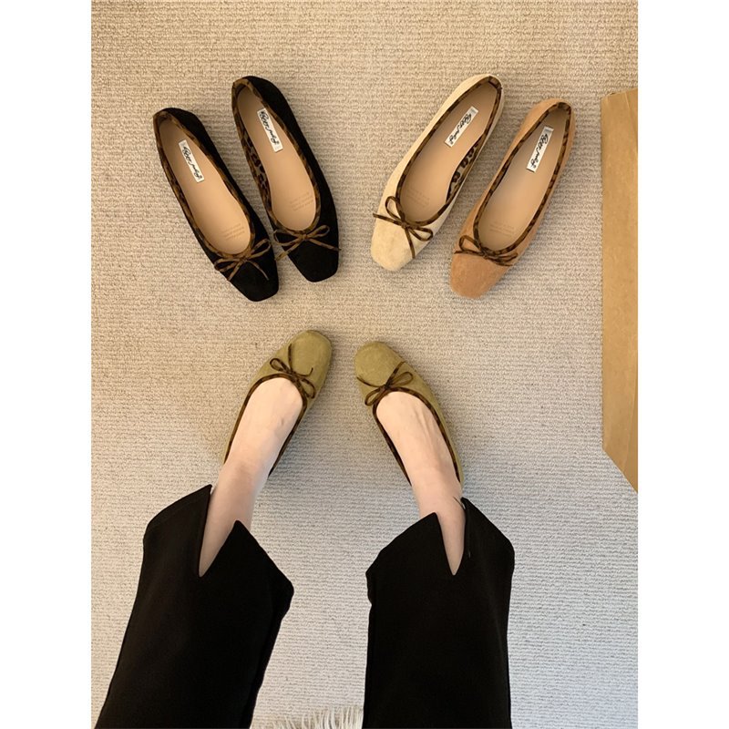 Flat-Soled Evening Gentle Beanie Shoes, Fairy Shoes, Boat Shoes, Ballet Shoes with Skirts, Scoop Shoes