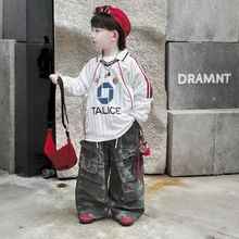 儿童男童秋季套装2025秋冬新款潮流鹿晗同款卫衣工装裤小孩两件套