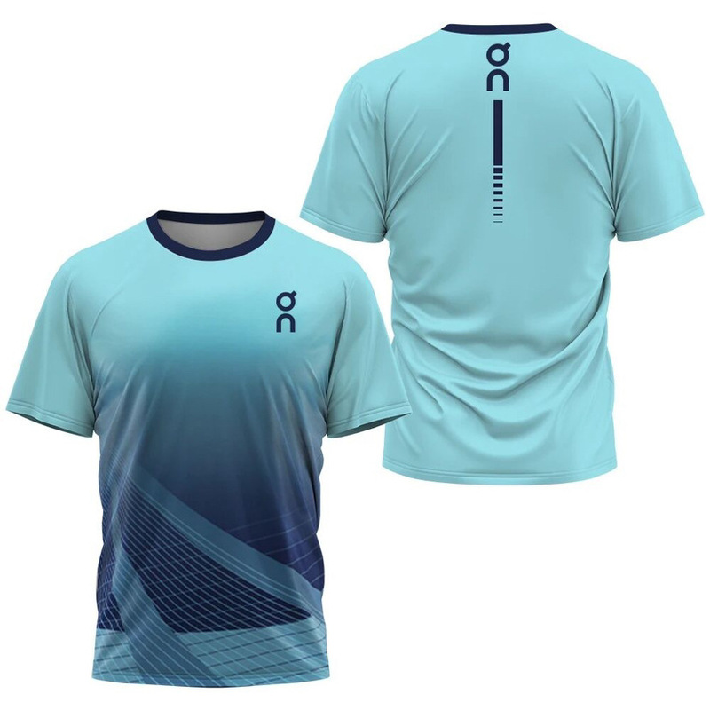 国境を越えた貿易アウトドアフィットネススポーツウェア男性と女性の半袖Tシャツカジュアルトップス夏速乾性素材トレーニングウェア|undefined