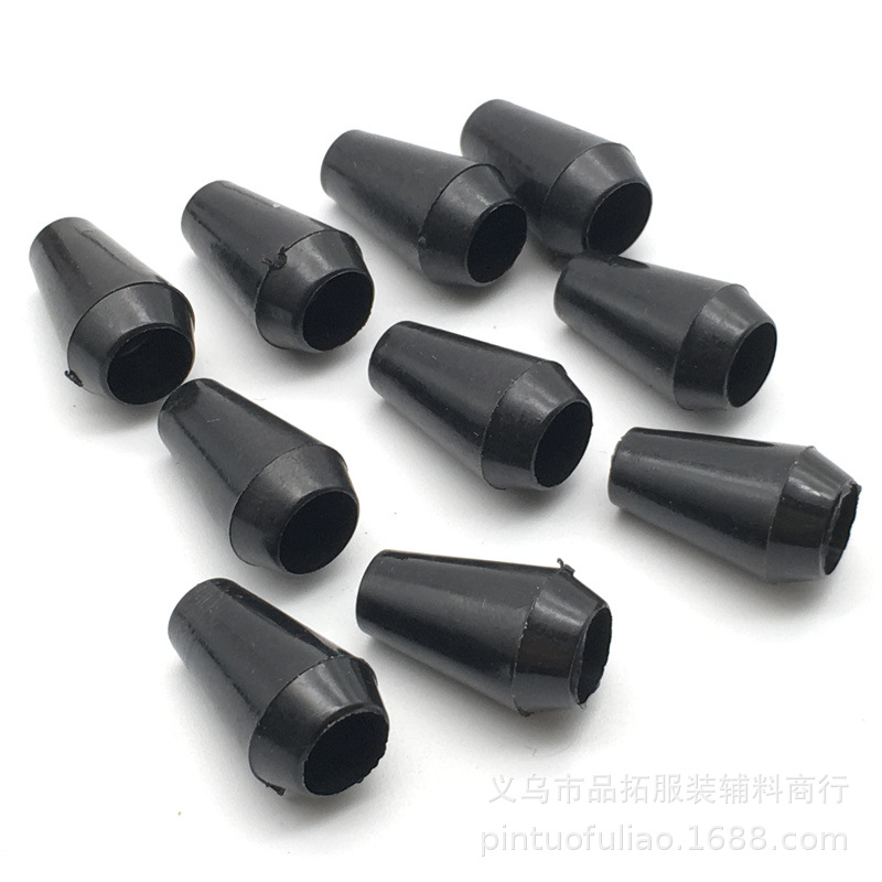 批发无盖长喇叭尼龙吊钟 卫衣帽绳调节止滑扣 箱包扣具塑料束口扣