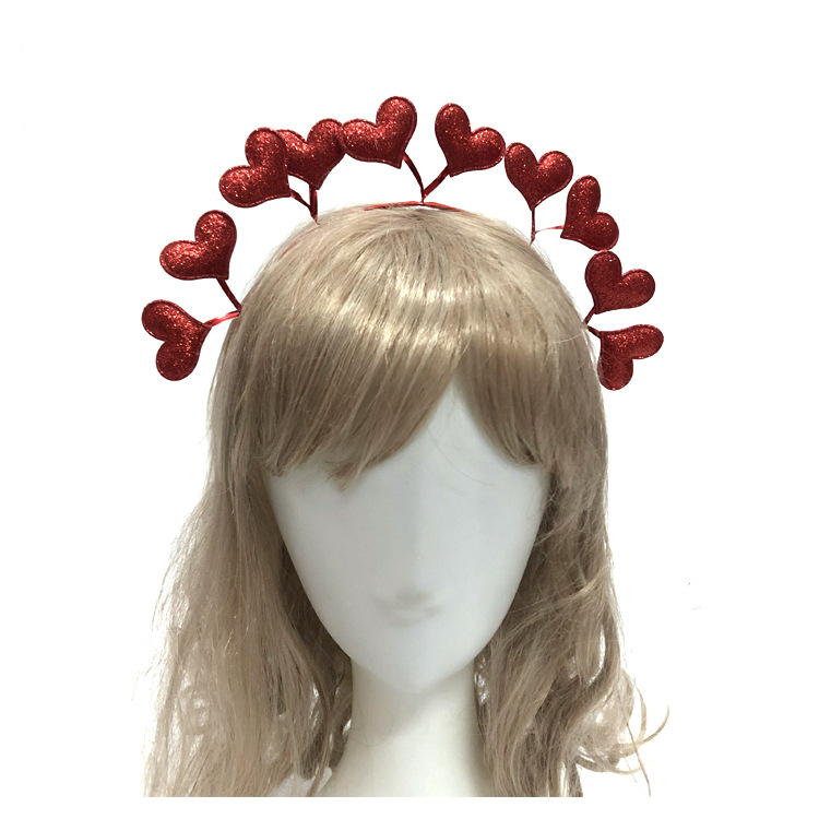 Leena fábrica directa nuevo Día de San Valentín transfronterizo diadema fiesta boda accesorios para el cabello 10 en forma de corazón diadema accesorios para el cabello