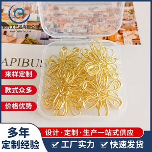 Rice character paper clip gold paper clip color cartoon wholesale metal paper clip rice character paper clip