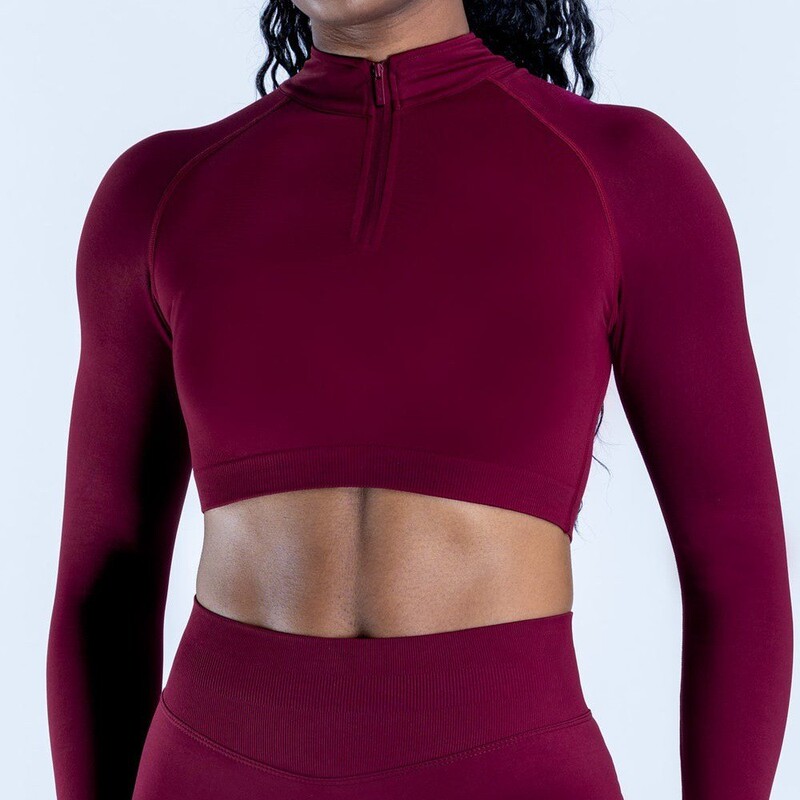 Amazon Full Matte Nylon Fabric Tight-Fitting Half-Zip Thumb-Hole Long-Sleeve Jacket Fitness Wear Long-Sleeve Zipper Amazon Full Matte Nylon Fabric Tight-Fitting Half-Zip Thumb-Hole Long-Sleeve Jacket Fitness Wear Long-Sleeve Zipper