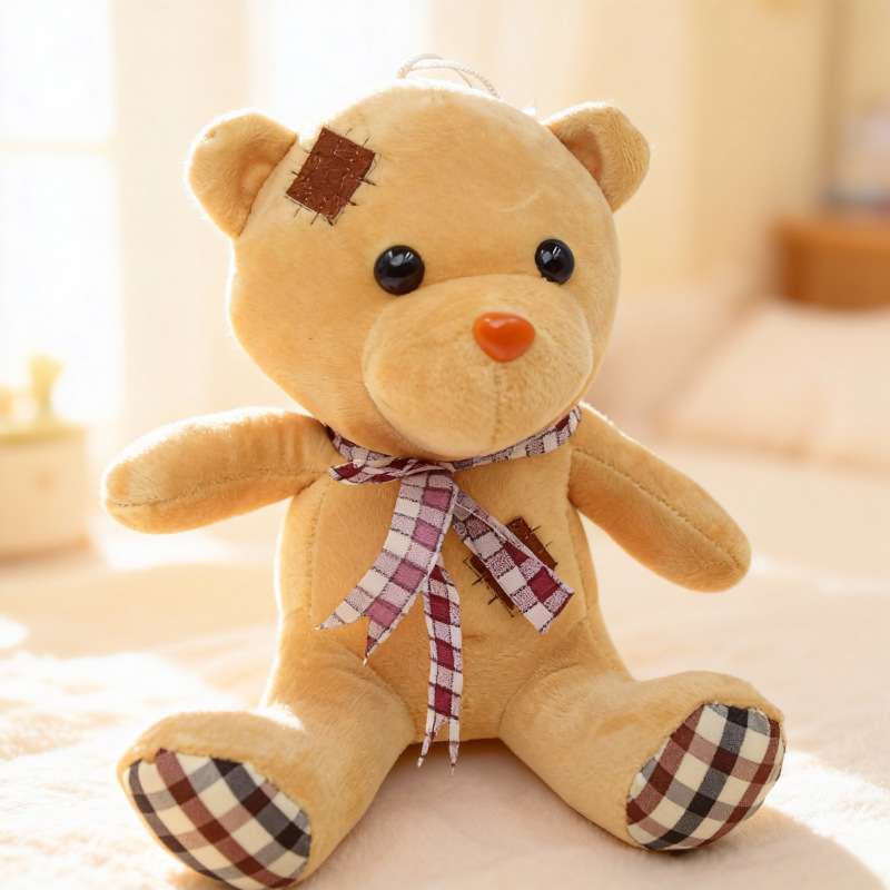 Fabricantes al por mayor mendigo oso juguetes de peluche siete pulgadas súper suave agarrar muñecas de peluche muñecas de boda arrojar regalos