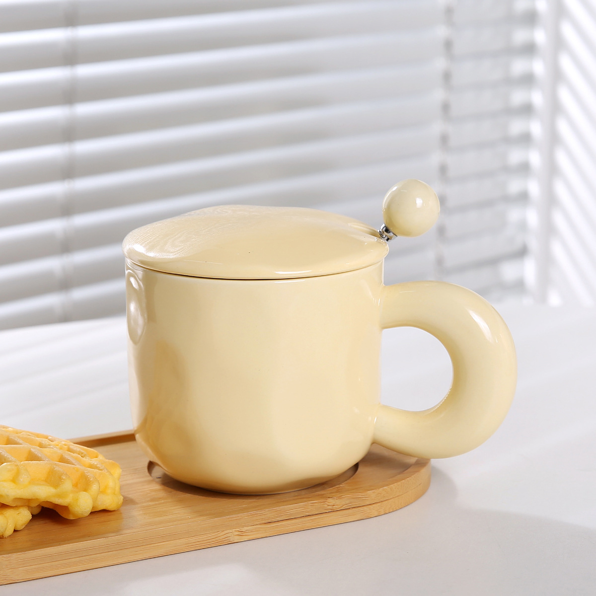 Casual Lindo Multicolor Color Sólido Cerámica Cuchara Taza 1 Juego display picture 15