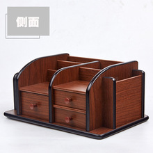 汇星木质跨境创意多用桌面收纳笔筒木制桌面杂物收纳笔桶亚马逊