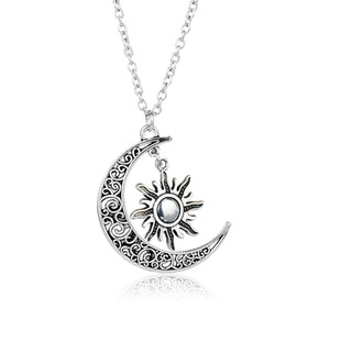 European and American Movie Song of Ice and Fire My Life Moon Sun Star Necklace Hollow Long Woolen Chain for Men and Women
