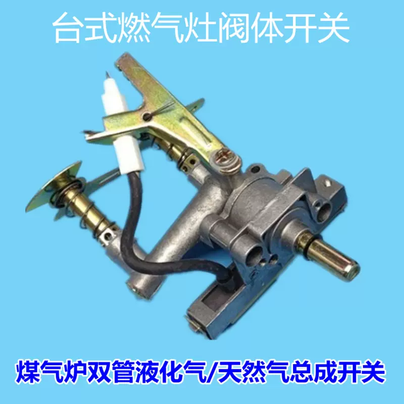 批发煤气灶配件电子打火总成双管点火装置开关阀体铜喷嘴燃气灶