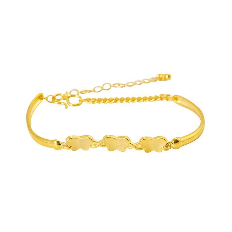 Pulsera chapada en oro todo fósforo exquisito simple mariposa de las mujeres 2022 nueva fábrica de joyería de mano al por mayor