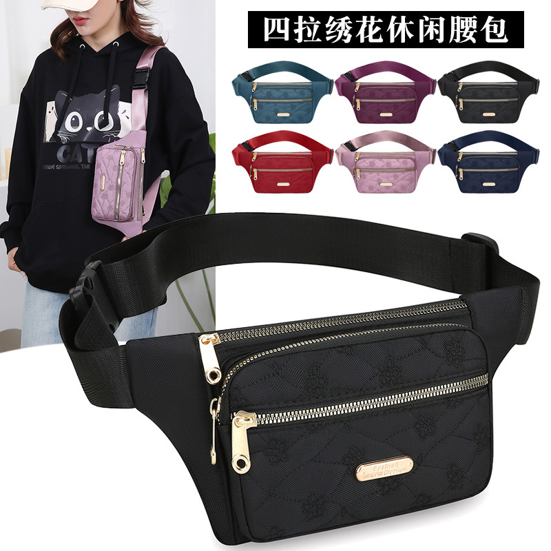 Bolsita de cintura de moda, bolsa de teléfono móvil de gran capacidad resistente al desgaste para hombres deportivos multifunción