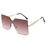 Metal sunglasses, square glasses, lens, gradient, Amazon