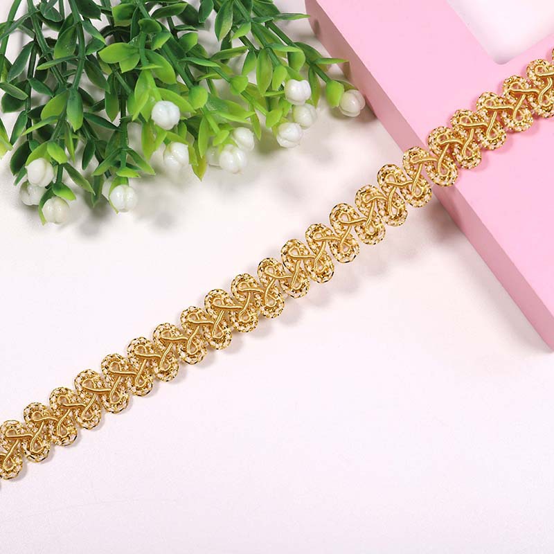 Spot 1.2cm color oro y plata accesorios de encaje accesorios de ropa 32 colores ciempiés borde de espigan encaje