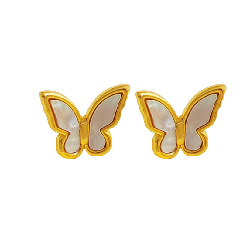 Fashion Butterfly Copper Earrings Plating Shell Copper Earrings display picture 7