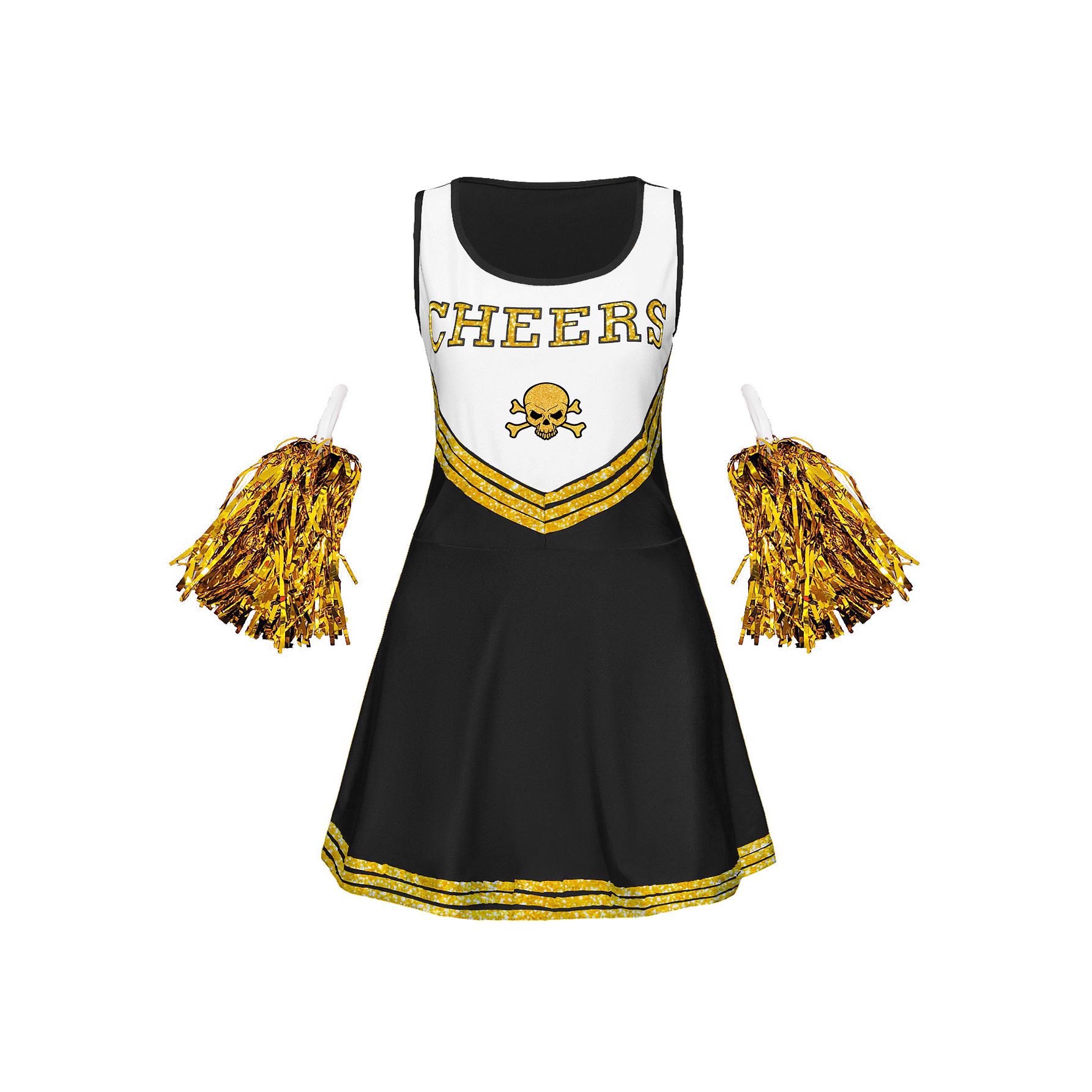 Cross-Border Amazon New Halloween Campus Sports Meeting Stage Performance Costumes for Women Adult Sleeveless Cheerleading Uniforms