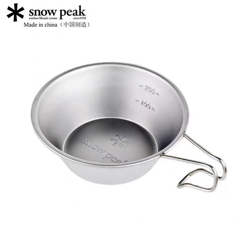 Outdoor camping domestic Snow Peak salad bowl camping hangable stainless steel bowl camping bowl non-snowpeak