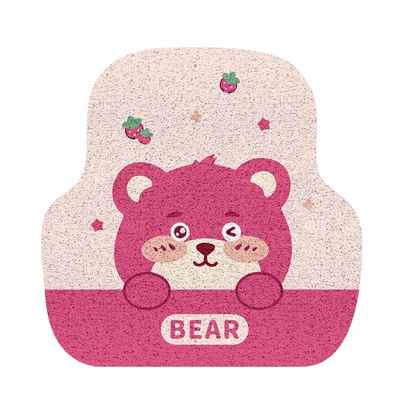 Anti-Dirt Carpet Protective Mat Thickened | Car Carpet - colored-silk-circle-berry-bear-back-1