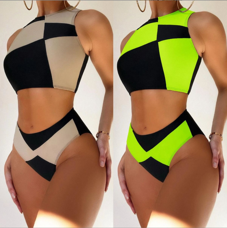 High Waist Bikini Slimming Swimwear Vacation Ladies