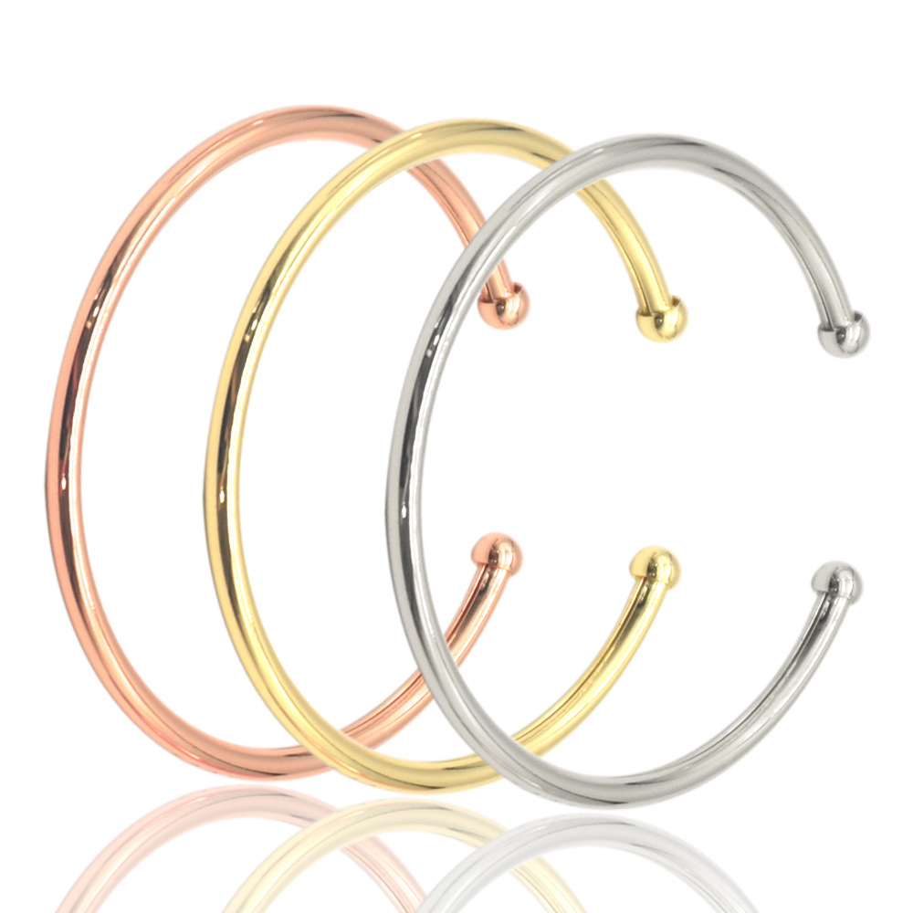 Real chapado en oro cobre abierto flexible pulsera europea y americana simple abierto Ajustable trenzado deformación pulsera para mujeres