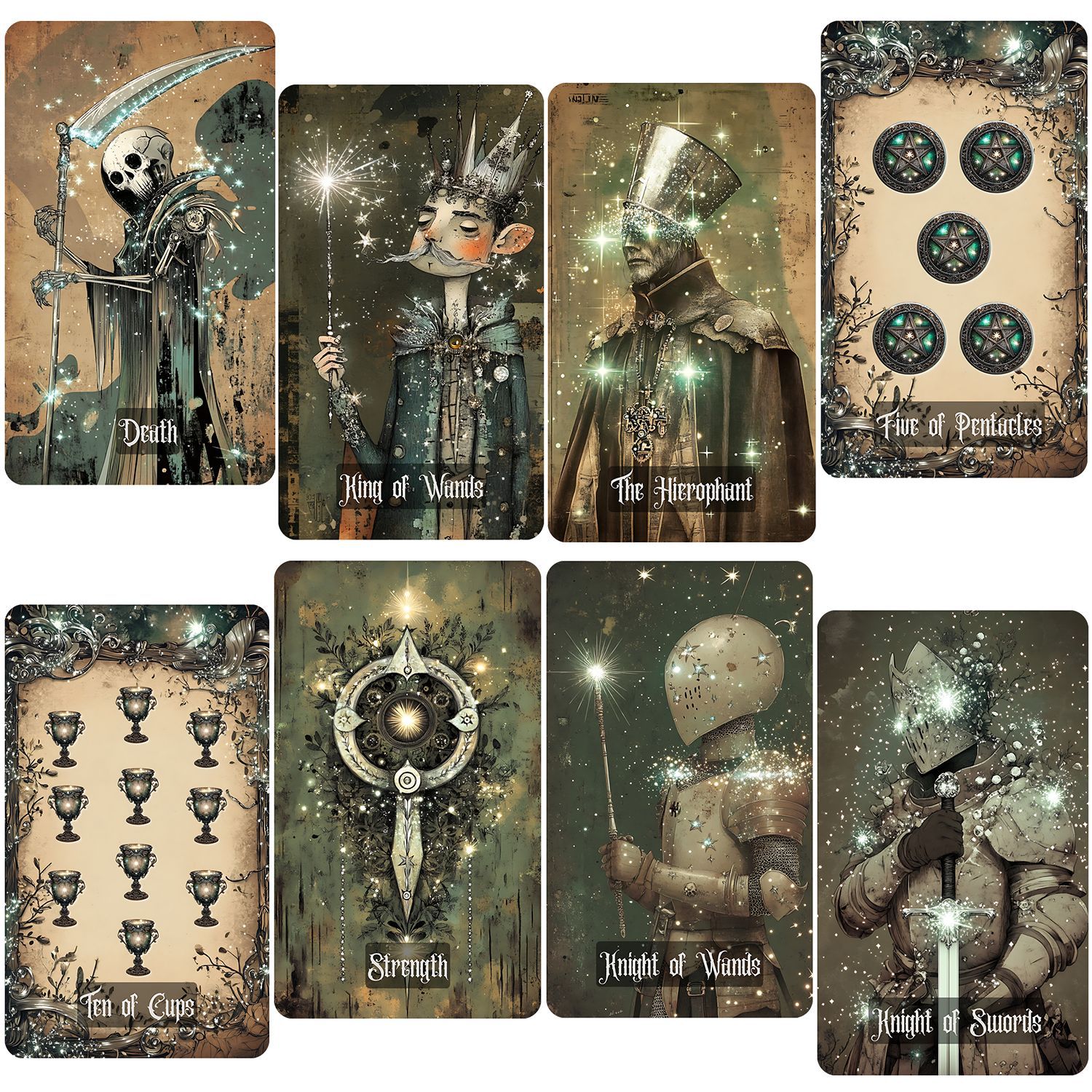 Cross-border Creative Tarot Board Game Cards, Shiny, New English Version Tarot_voghion.com