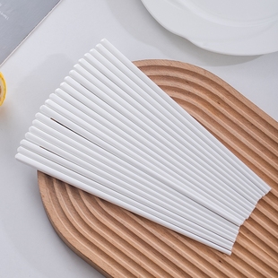 Jingdezhen High-End White Celadon Ceramic Chopsticks Chinese Style Household 10 Pairs Anti-Scalding, Anti-Bacteria, Mildew, Anti-Deformation and Anti-Odor