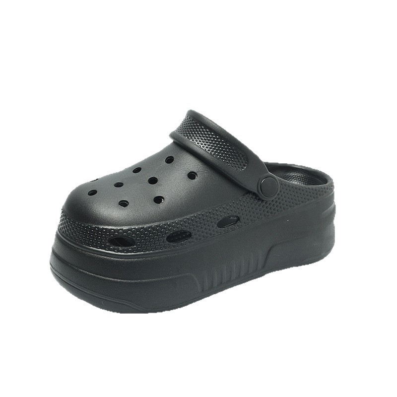 Women's Summer Beach Clogs With A Stepping-On-Feces Feel, Height-Increasing Thick-Soled Top Quality EVA Non-Slip Closed-Toe Sandals_voghion.com