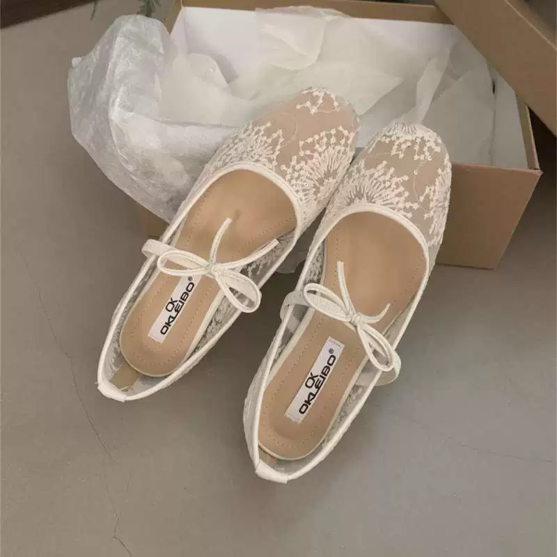 Балетки «Нежный вечерний бриз» 2025, новые, фееричные, с вырезами, сетчатые, кружевные, вышитые, на плоской подошве