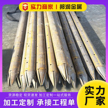 注浆钢花管加工 出尖打孔预埋焊倒刺锚杆隧道钻进式管棚小导管