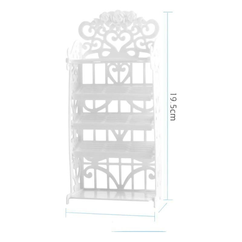 Gabinete del zapato de la muñeca, estante del zapato, gabinete plástico creativo del zapato del almacenamiento de la muñeca de Barbie, accesorios 60g del juguete