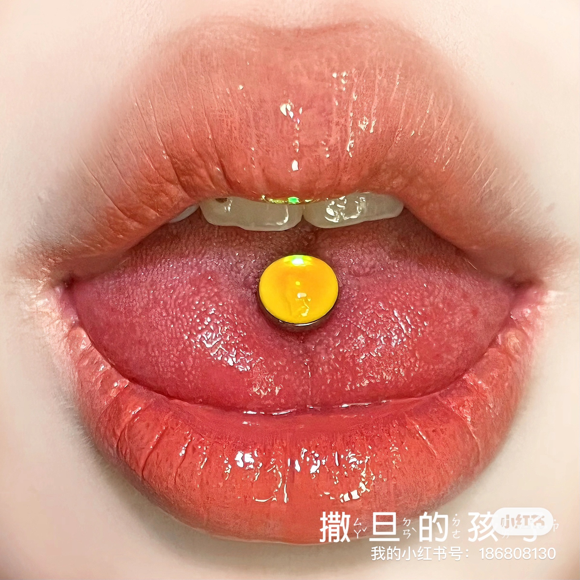 Pointed titanium steel lip stud product view