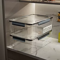 Ящик для хранения свежих продуктов, замороженных продуктов, органайзер большой емкости, ящик для хранения в холодильнике, ящик для фруктовых пельменей и овощей.