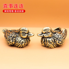 工藝品如意富甲天下把玩物件純銅鴛鴦水上漂客廳擺件禮品混批批發